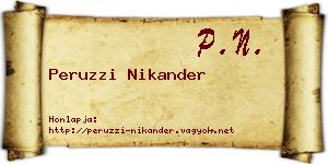 Peruzzi Nikander névjegykártya